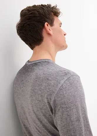 Longsleeve van biologisch katoen (set van 2) • indigo+antraciet • bonprix online shop