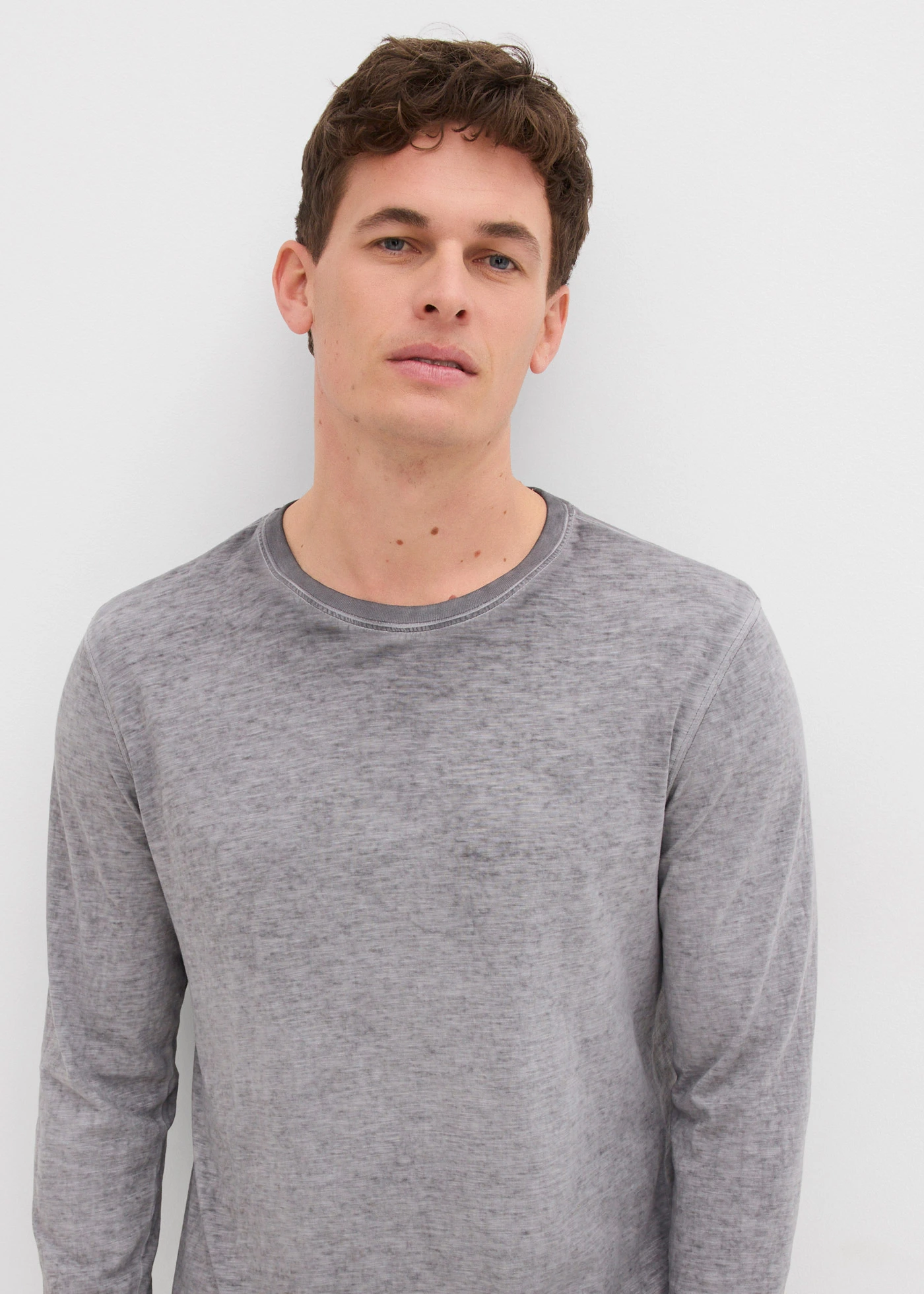 Longsleeve van biologisch katoen (set van 2) • indigo+antraciet • bonprix online shop