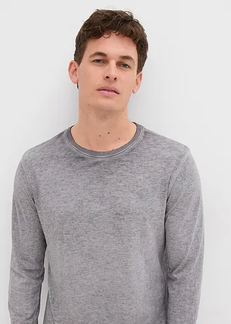 Longsleeve van biologisch katoen (set van 2) • indigo+antraciet • bonprix online shop