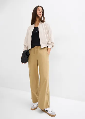 Bluzka z dekoltem henley z czystej bawełny organicznej • czarny • sklep bonprix