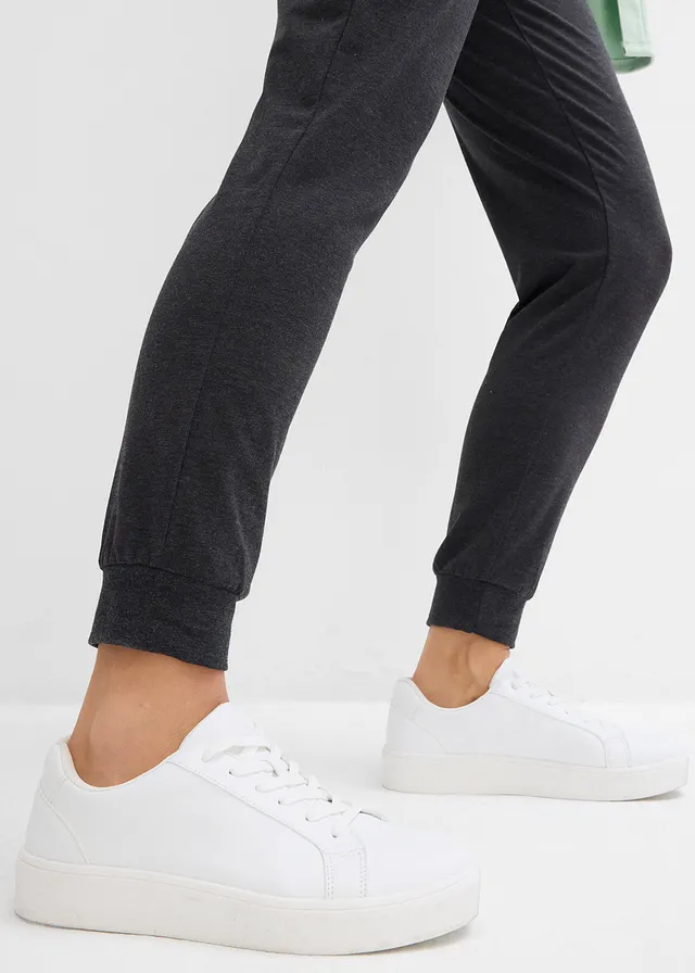 Joggingbroek met elastische band • zwart gemêleerd • product-page.page-title-suffix
