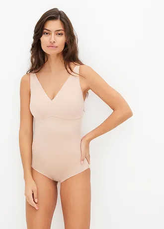 Body sculptant sans coutures ni armatures, maintien modéré • beige mat • Boutique bonprix