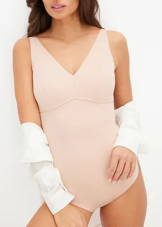Body sculptant sans coutures ni armatures, maintien modéré • beige mat • Boutique bonprix