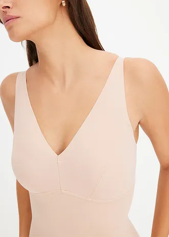 Naadloze medium corrigerende body zonder beugels • mat beige • bonprix online shop