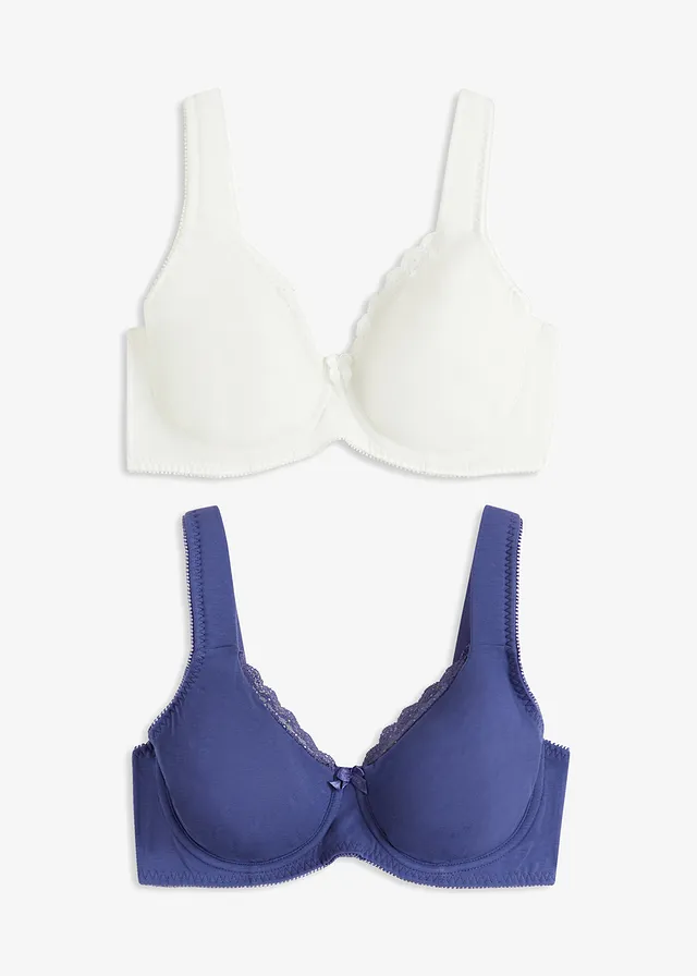 T-shirt bh (set van 2) • blauw + donker pacific blauw • bonprix online shop