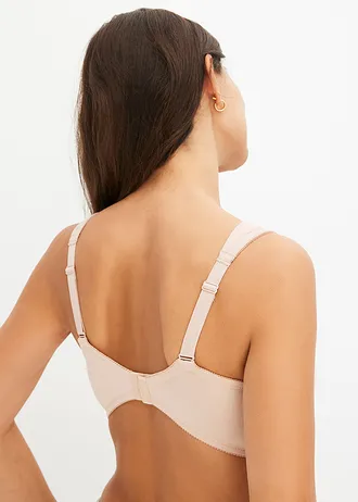 Sutien cu cupe și armătură, cu bumbac organic (set/2 buc.), culoare: negru-bej mat