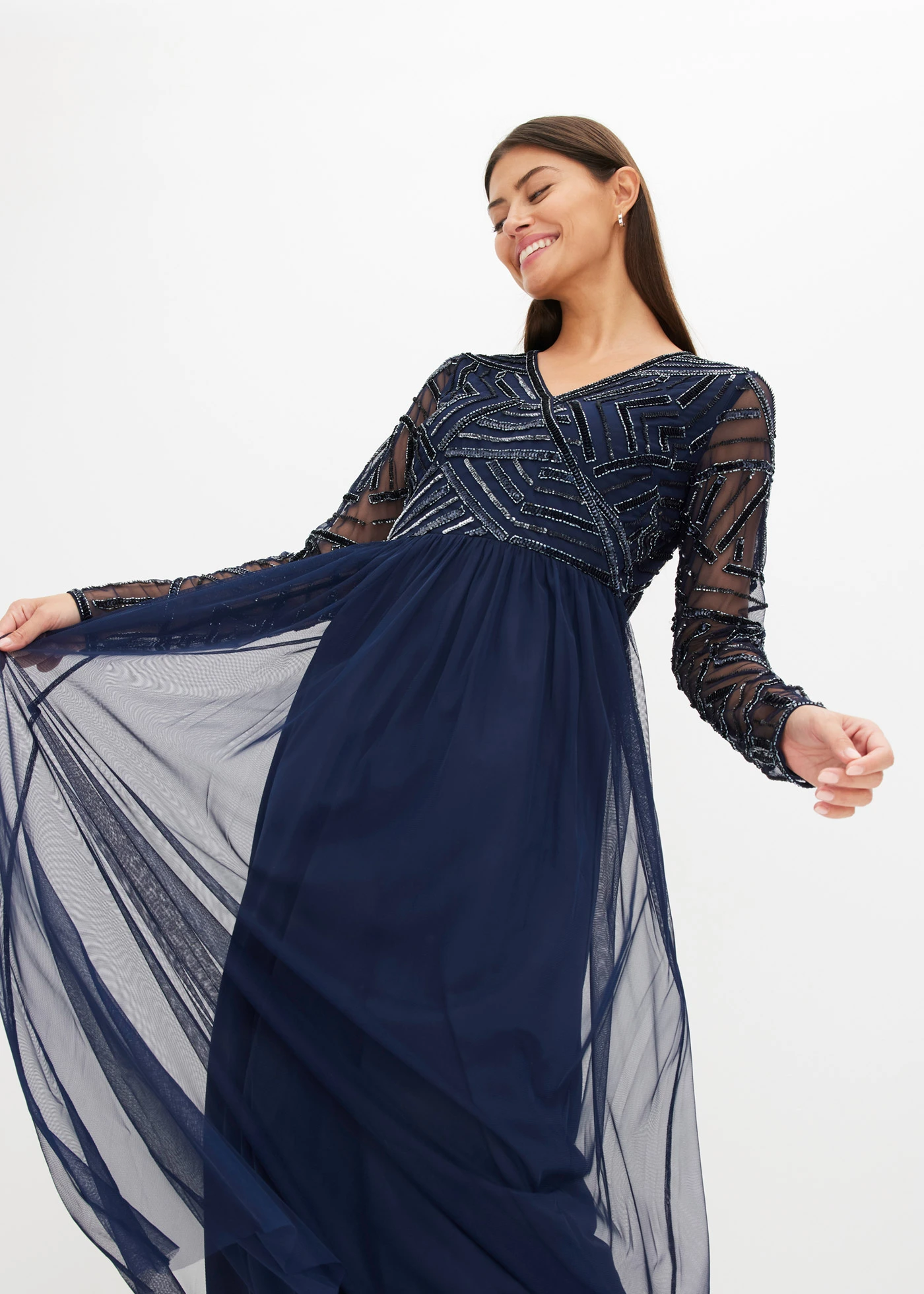 Maxi jurk • donkerblauw • bonprix online shop