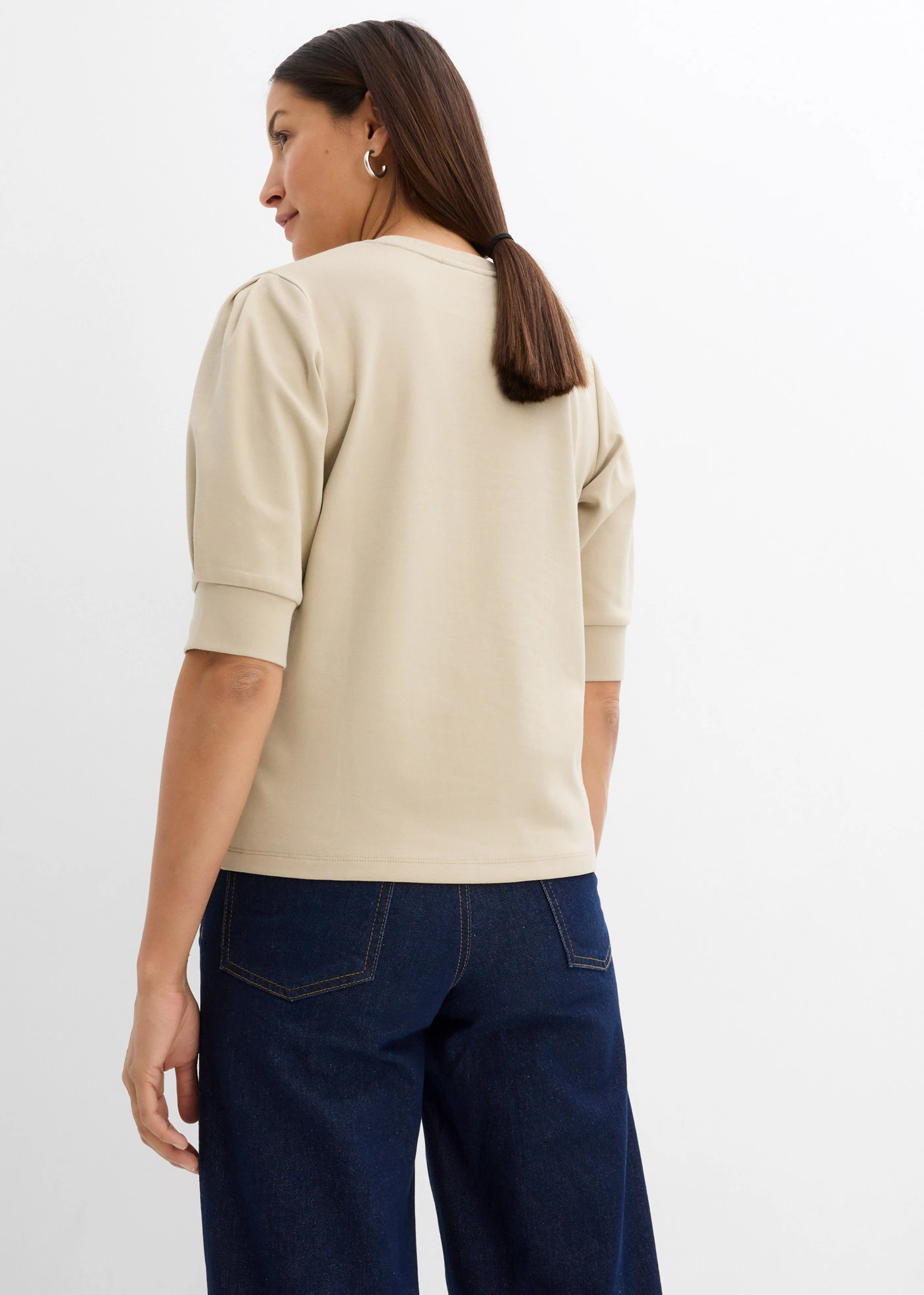 Bluză tricot din bumbac organic 100% • kaki fumuriu • magazin bonprix