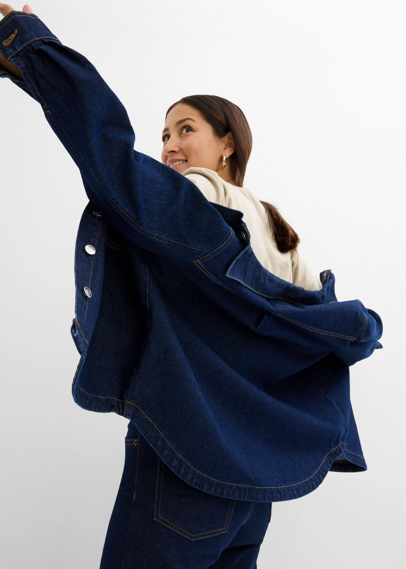 Bluză tricot din bumbac organic 100% • kaki fumuriu • magazin bonprix