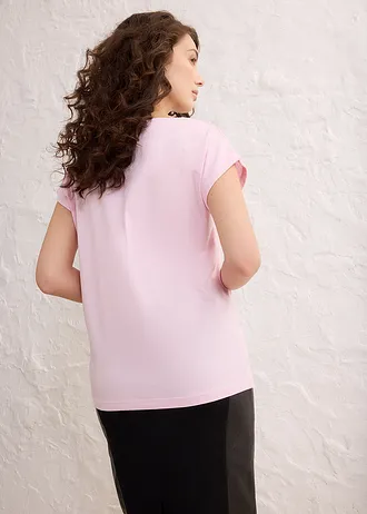 Shirt met zijde, Kleur: kristalroze