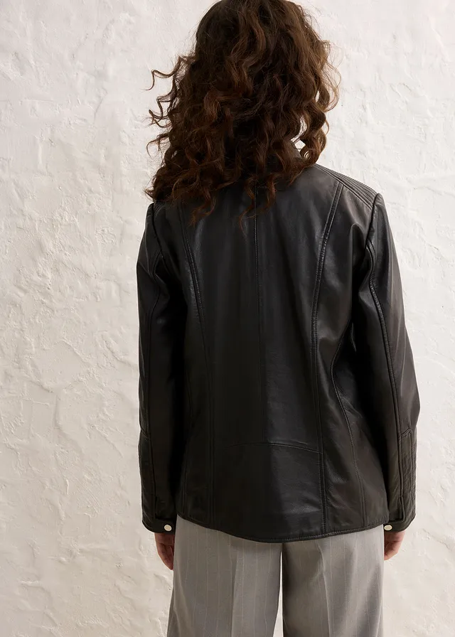 Leren jas van lamsnappa • zwart • product-page.page-title-suffix