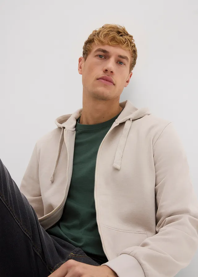 Hoodie met ritssluiting, regular fit • steengrijs • product-page.page-title-suffix