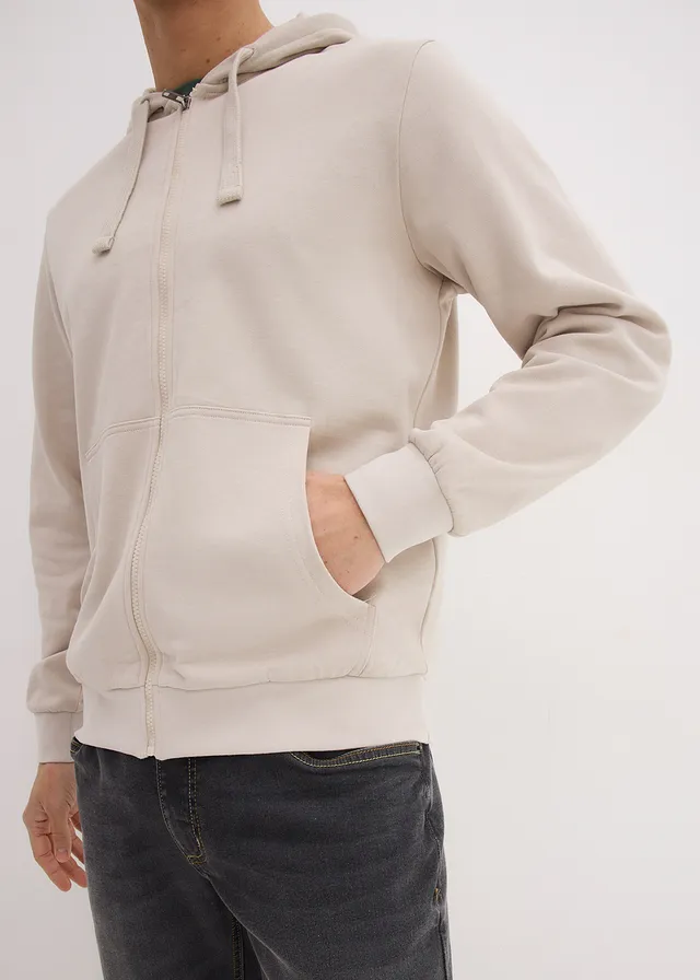 Mikina s kapucí a zipem, střih Regular Fit • kamenná šedá • bonprix obchod