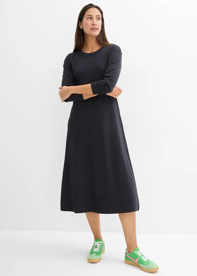 Jersey jurk van zwaar biologisch katoen • zwart • product-page.page-title-suffix