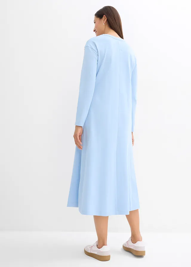 Jersey jurk van zwaar biologisch katoen • lichtblauw • product-page.page-title-suffix