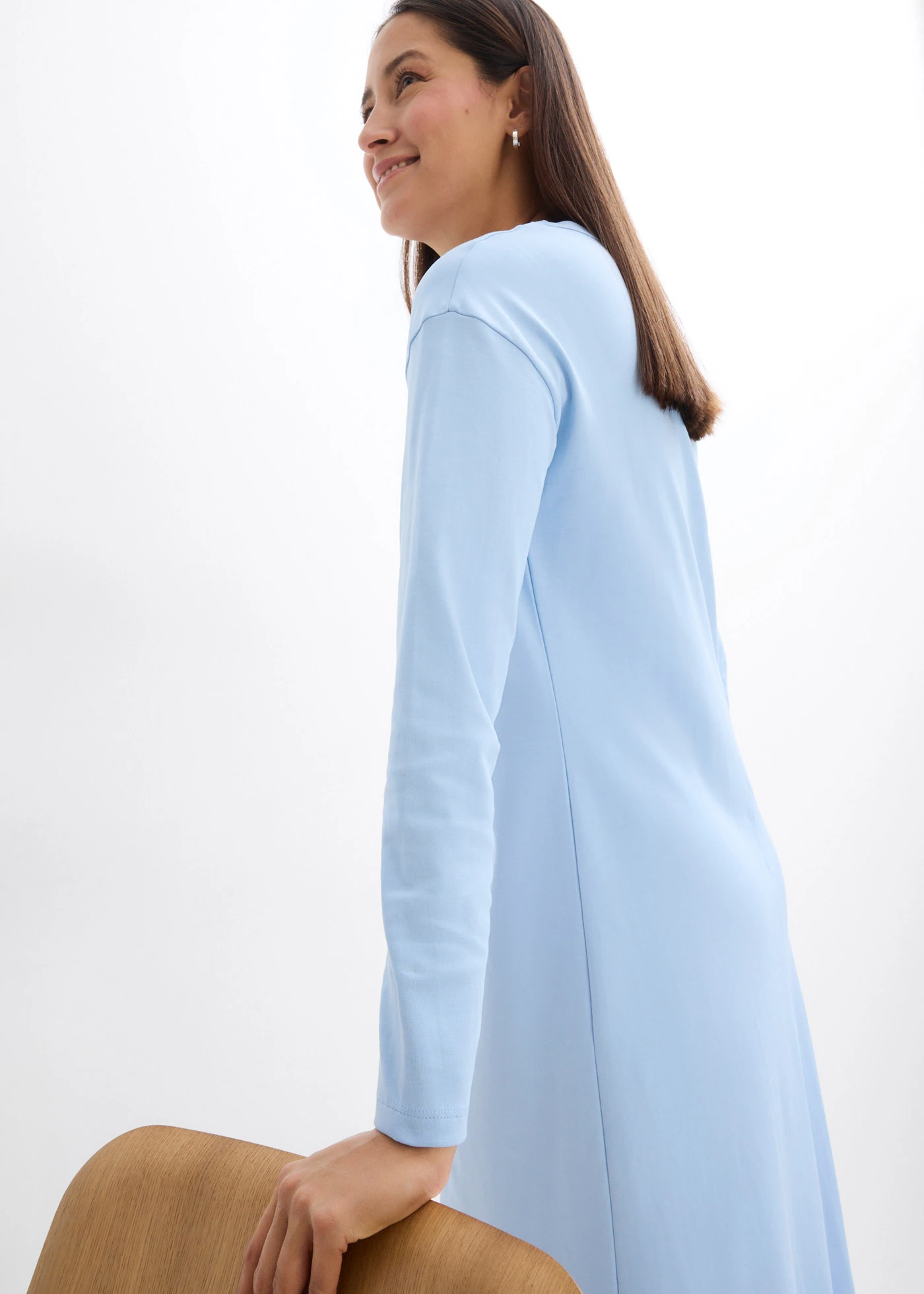 Rochie din jerse din bumbac organic 100% greu • bleu • magazin bonprix