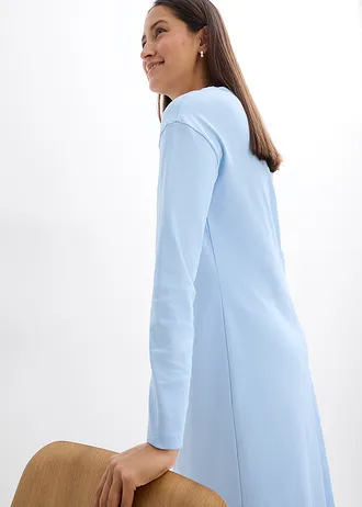 Rochie din jerse din bumbac organic 100% greu • bleu • magazin bonprix
