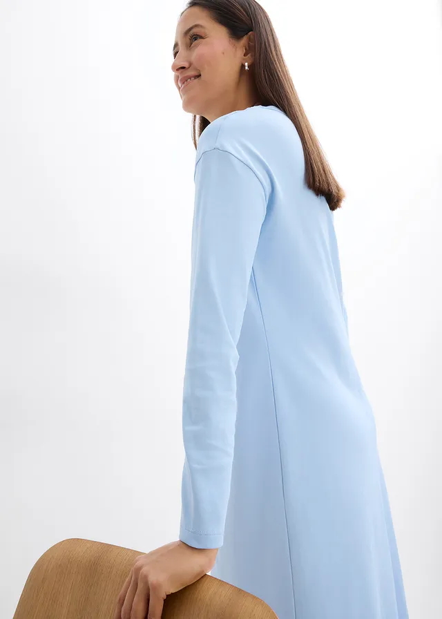 Jersey jurk van zwaar biologisch katoen • lichtblauw • product-page.page-title-suffix