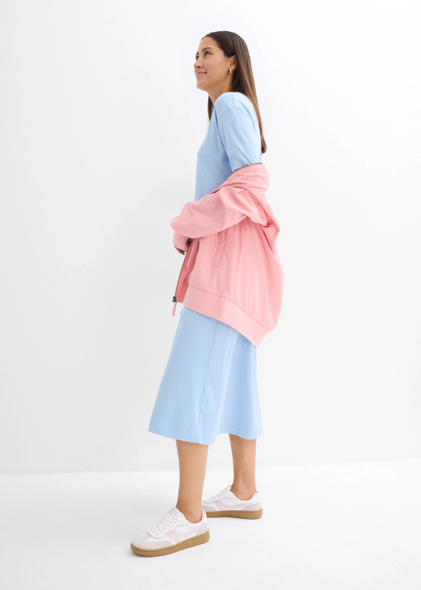 Rochie din jerse din bumbac organic 100% greu • bleu • magazin bonprix