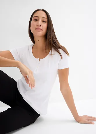 Henley tričko z čisté organické bavlny • bílá • bonprix obchod
