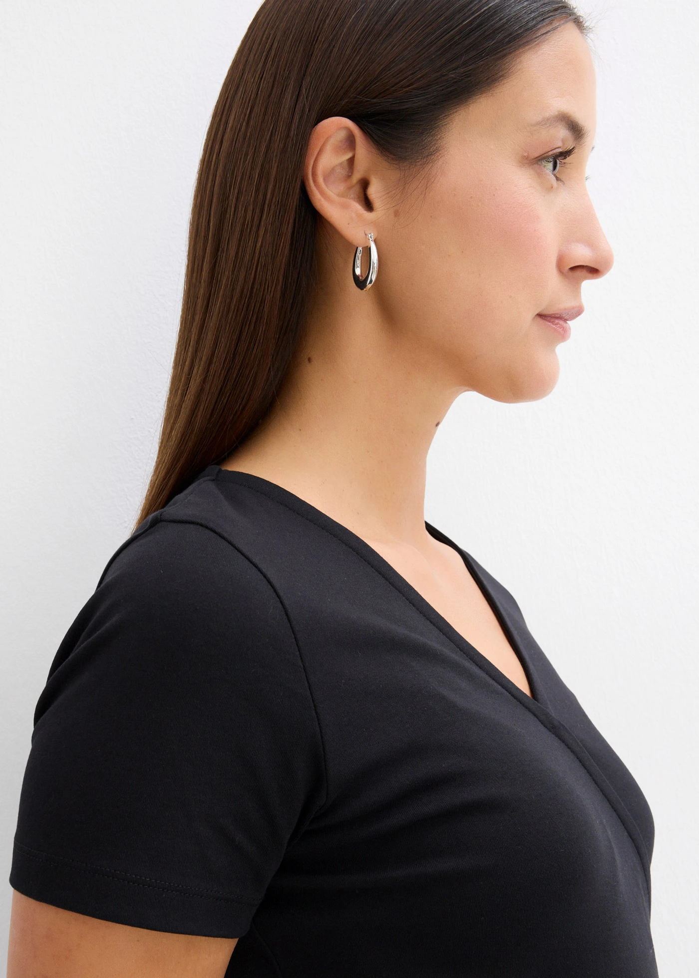 Jersey jurk met wikkeldetail • zwart • bonprix online shop