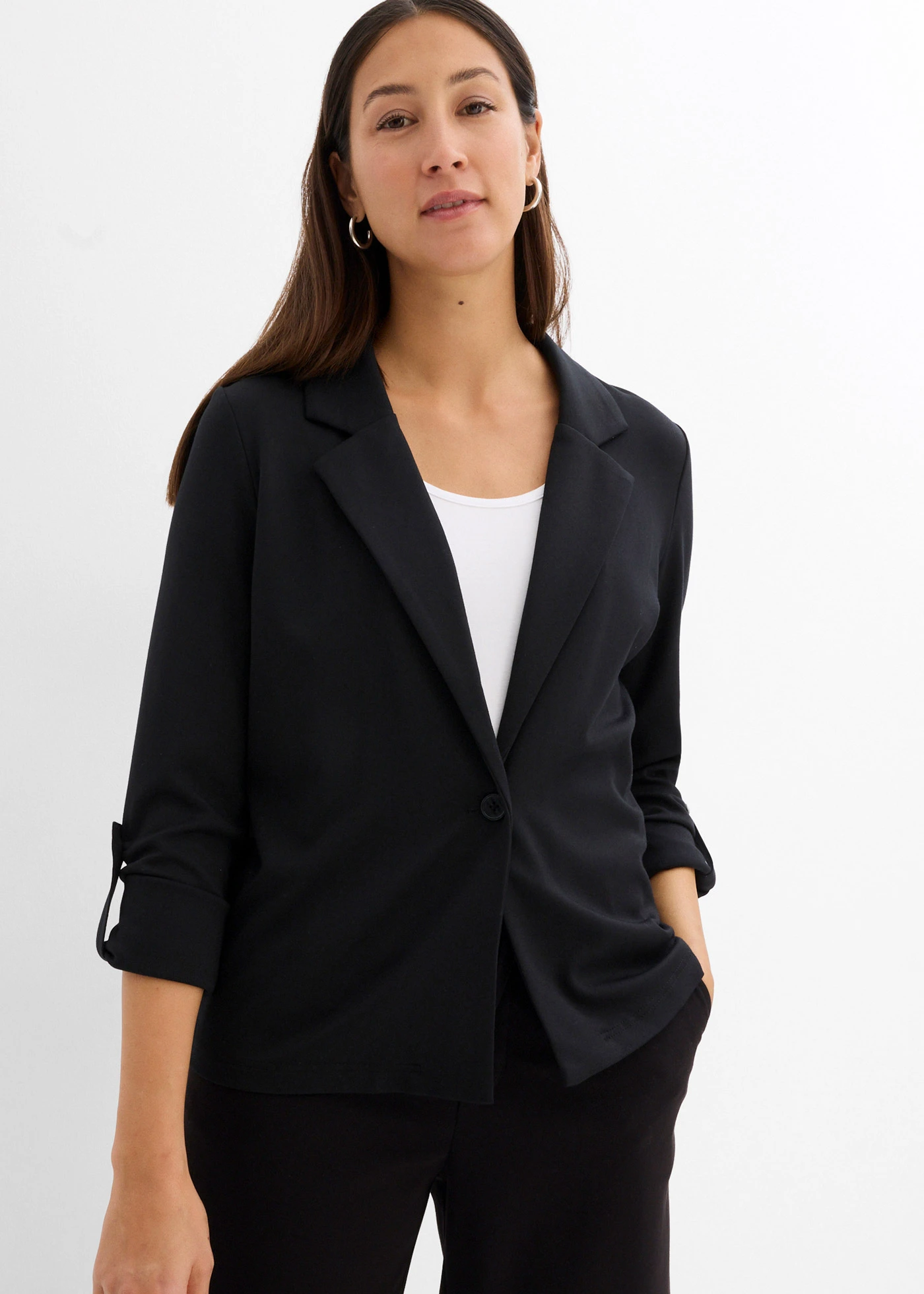 Blazer sweat • noir • Boutique bonprix