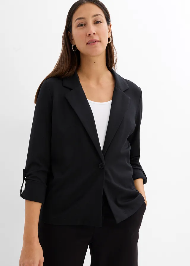 Sweatblazer van viscose-mix • zwart • product-page.page-title-suffix