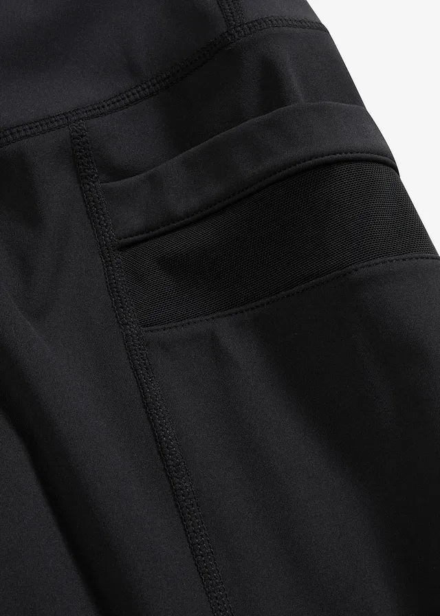 Comfort sportlegging met mesh en telefoonzak • zwart • product-page.page-title-suffix