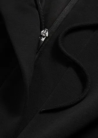 Oversize sportovní mikina s kapucí a modalem, velmi měkká • černá • bonprix obchod