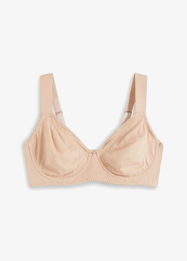 Minimizer bh met gewatteerde bandjes, Kleur: mat beige