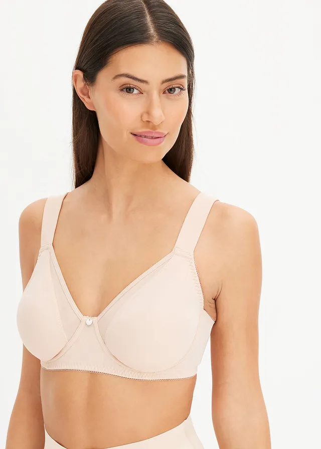 Minimizer bh met gewatteerde bandjes, Kleur: mat beige