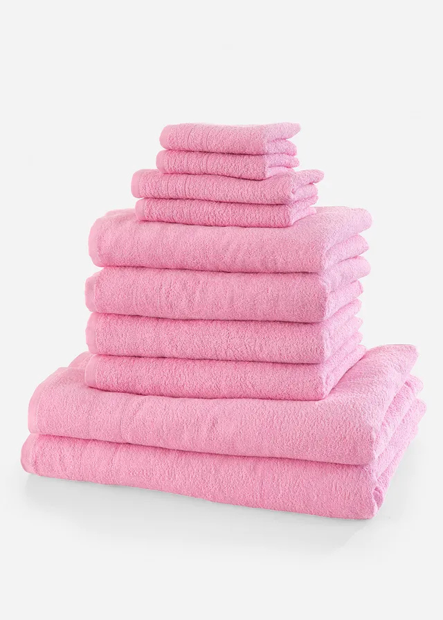 Handdoek van katoen (10-dlg. set) • pink • product-page.page-title-suffix