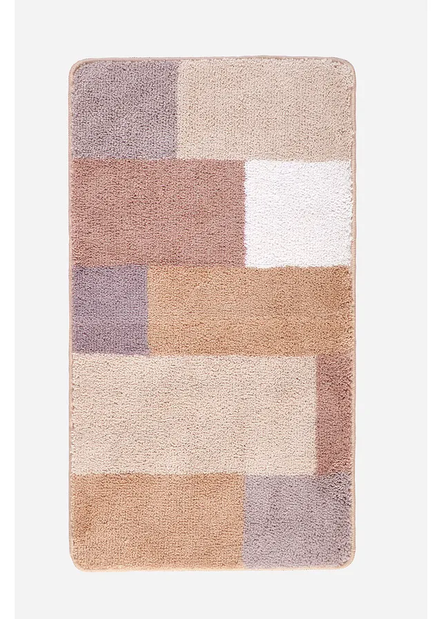 Covoraș de baie pufos cu culori pastel