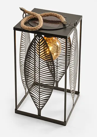 Lampă solară cu design frunză • negru • magazin bonprix