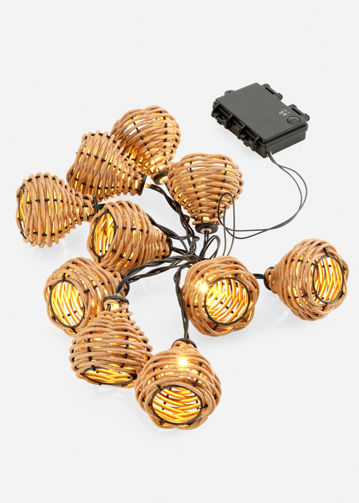 Lichtslinger met rotanvlechtwerk • ecru • bonprix online shop