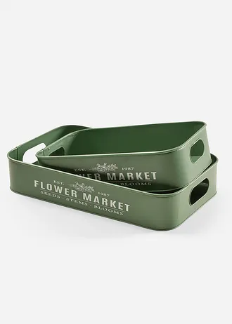 Lot de 2 plateaux • vert • Boutique bonprix