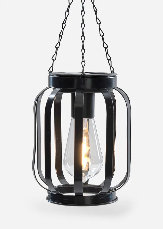 Lampka solarna LED • czarny • sklep bonprix