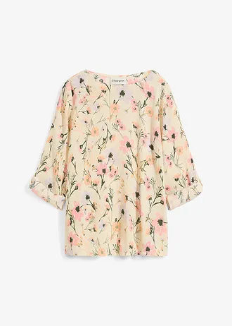 Tuniek blouse van soepelvallende viscose • naturel-soft roze gebloemd • bonprix online shop