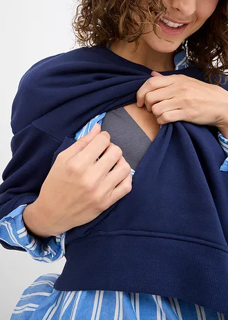 Sweat-shirt de grossesse et d'allaitement • bleu foncé • Boutique bonprix