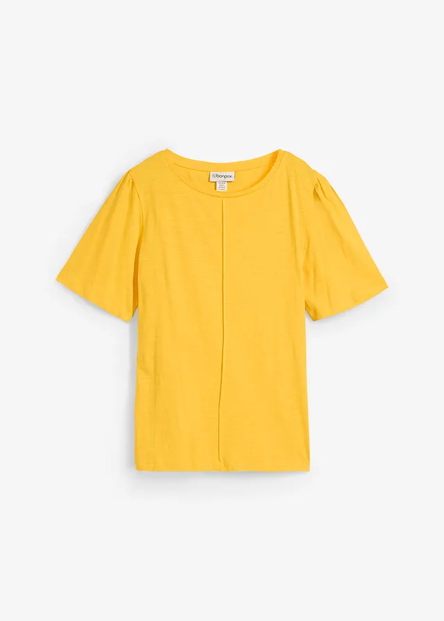 T-shirt 100% coton • jaune safran • Boutique bonprix