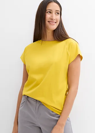 T-shirt van biologisch katoen, Kleur: lemoncurry