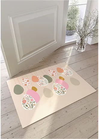Deurmat met paasmotief, Kleur: multicolor met print