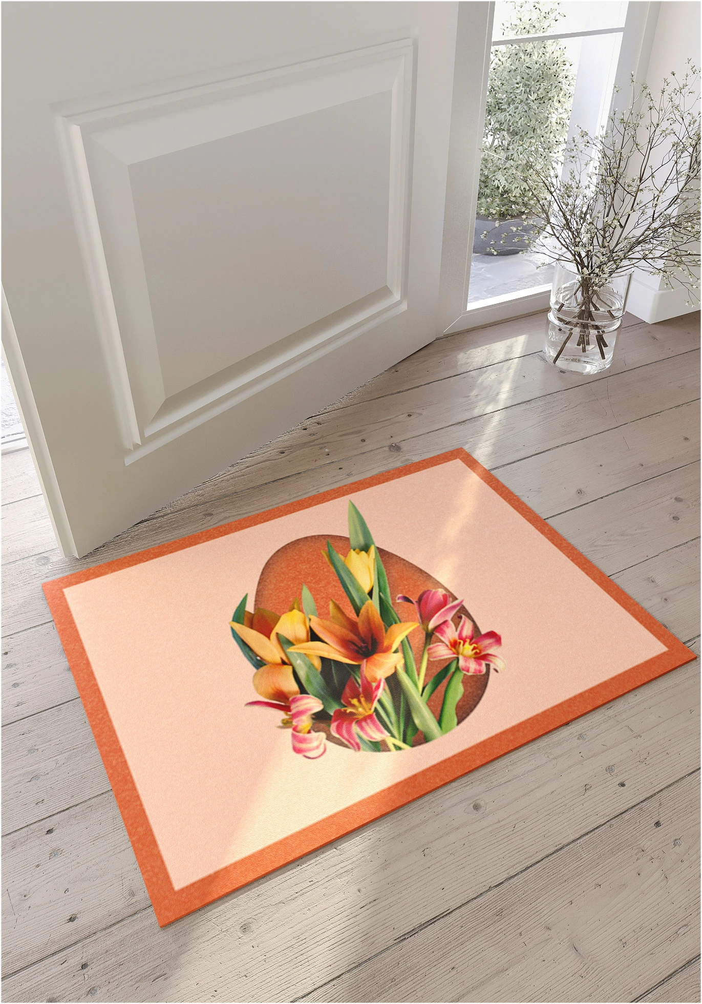 Deurmat met konijn • lichtperzik • bonprix online shop