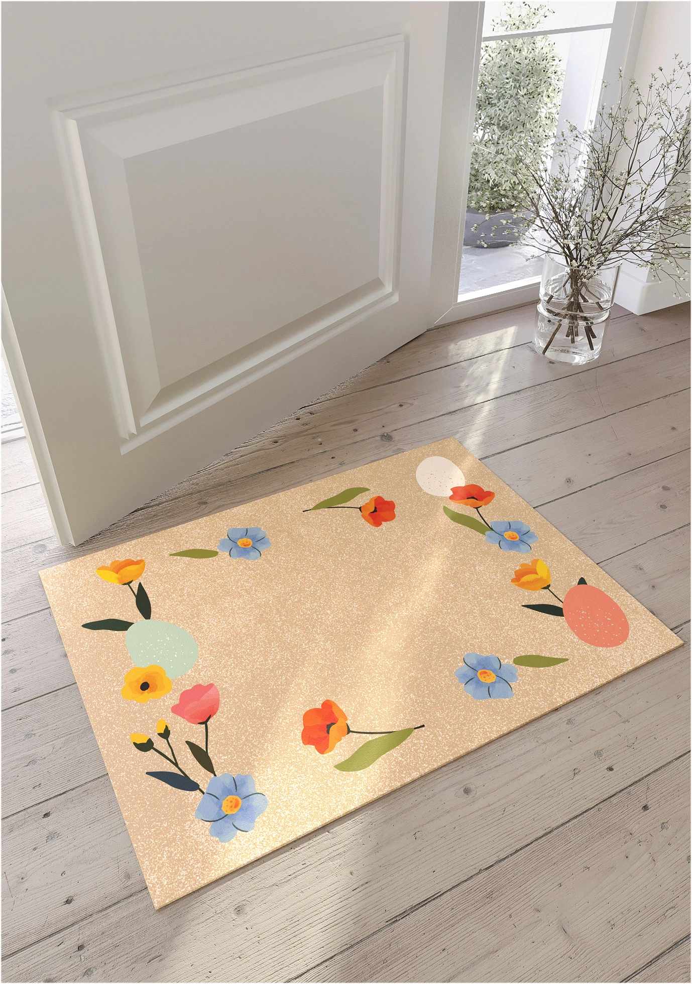 Paillasson lavable à motif printanier • multicolore imprimé • Boutique bonprix