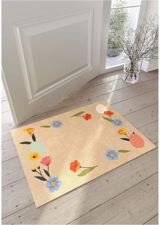 Wasbare deurmat met lentemotief • multicolor met print • product-page.page-title-suffix
