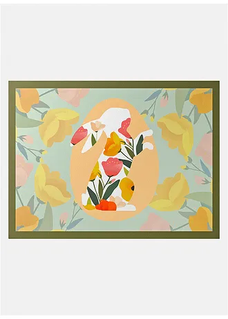 Paillasson à motif de Pâques, Couleur: multicolore imprimé