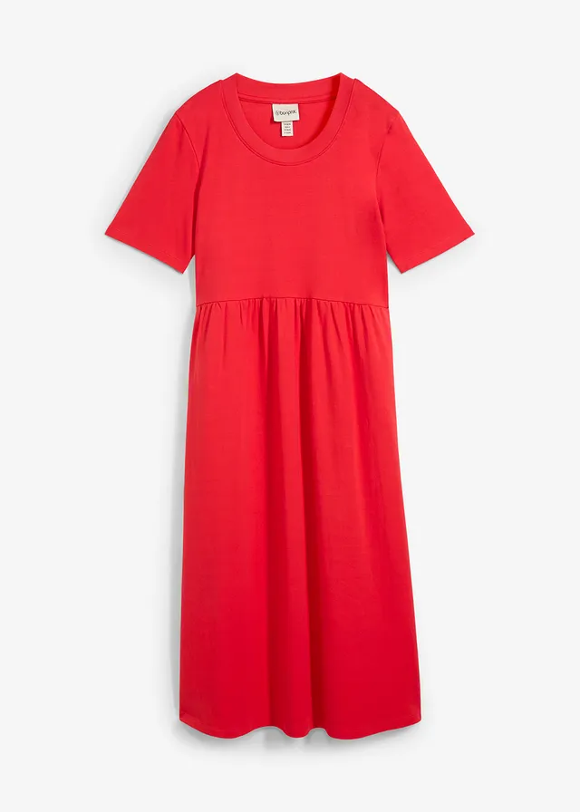 Robe en jersey 100% coton, Couleur: fraise