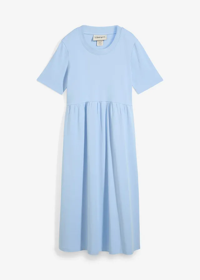 Rochie din jerse evazată, din bumbac gros