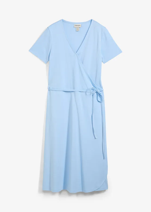 Džersejové šaty so zavinovacím detailom