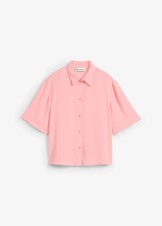 Boxy blouse van lichte crêpe